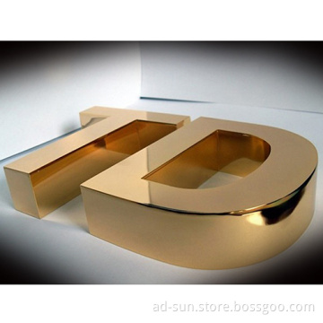 Electroplating Stainless Steel Channel Letter